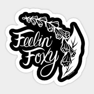 Feeling Foxy White Foxglove Sticker